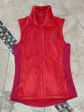 The North Face Coral-Red Fleece Vest
